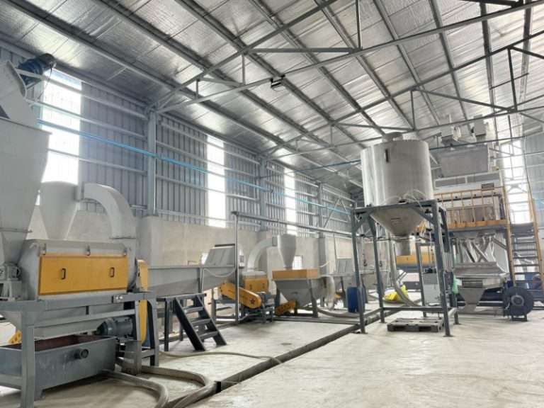 PET washing line bottle cap removal process, PET flake purification and PP PE cap separation system for plastic recycling